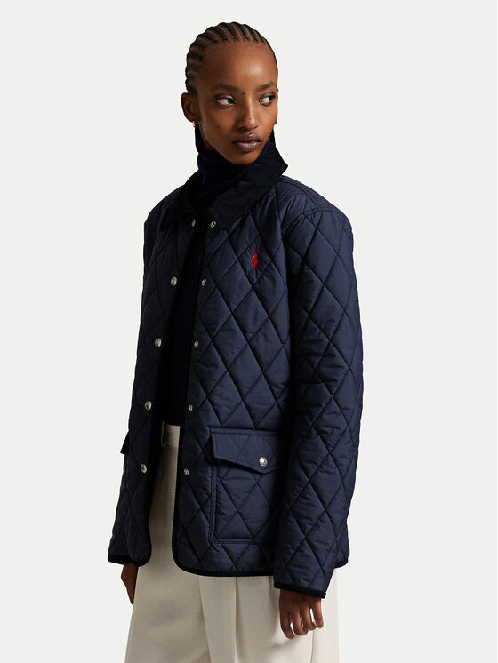 Polo Ralph Lauren Преходно яке 211965336002 Тъмносин Straight Fit цвят на ниска цена