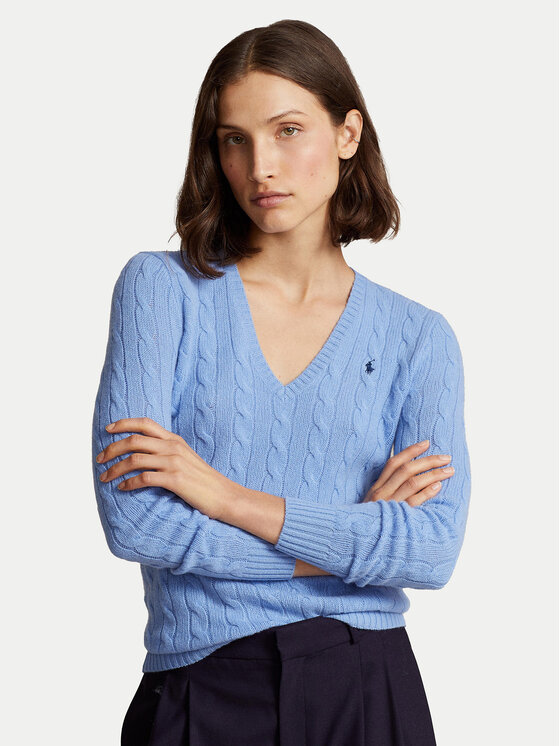 Polo Ralph Lauren Пуловер 211910422004 Син Regular Fit цвят на ниска цена