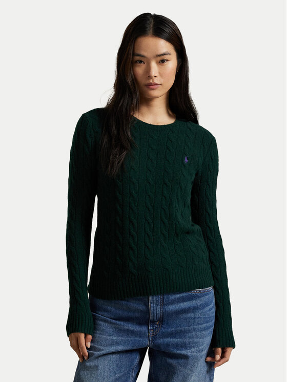 Polo Ralph Lauren Пуловер 211971865009 Зелен Slim Fit цвят на ниска цена