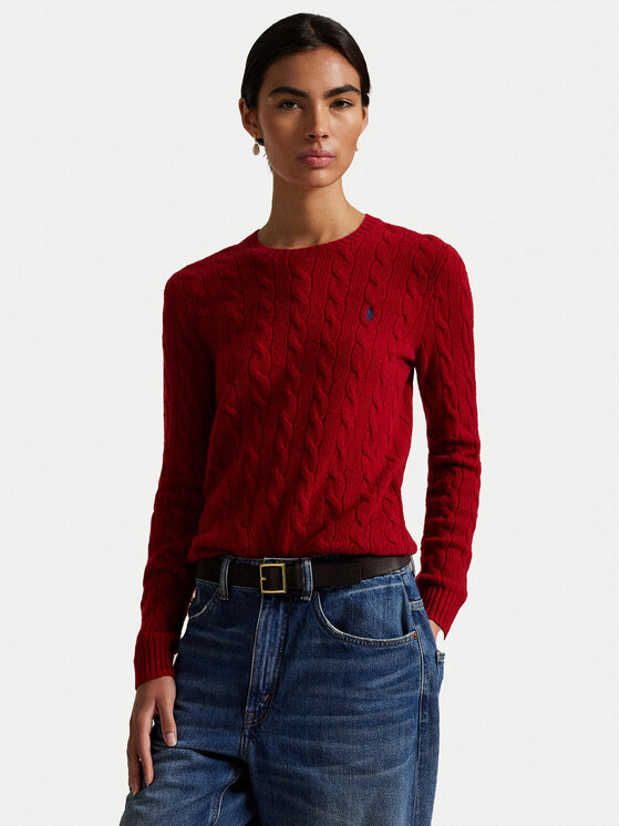 Polo Ralph Lauren Пуловер 211971865013 Червен Slim Fit цвят на ниска цена