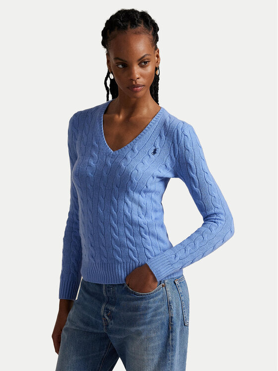 Polo Ralph Lauren Пуловер 211971866004 Син Slim Fit цвят на ниска цена