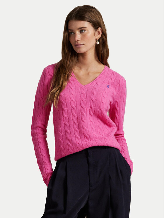 Polo Ralph Lauren Пуловер 211971866008 Розов Slim Fit цвят на ниска цена