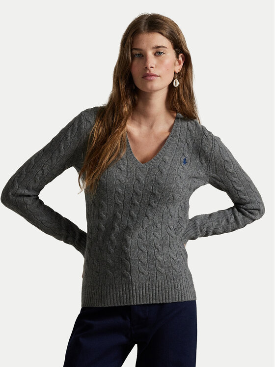 Polo Ralph Lauren Пуловер 211971866500 Сив Slim Fit цвят на ниска цена