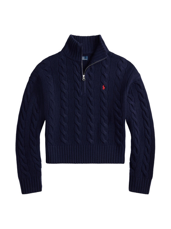 Polo Ralph Lauren Пуловер 211972130004 Тъмносин Relaxed Fit цвят на ниска цена