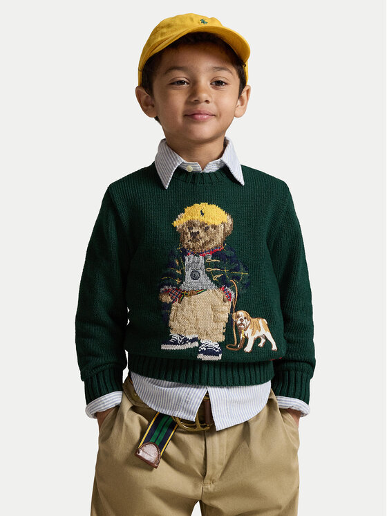 Polo Ralph Lauren Пуловер 322978393001 Зелен Regular Fit цвят на ниска цена