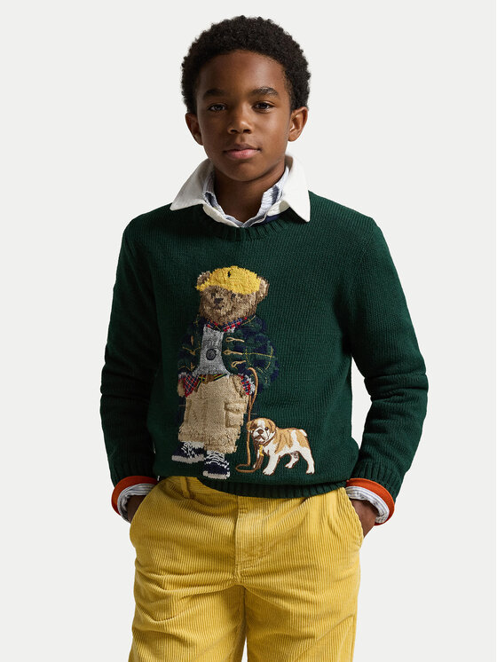 Polo Ralph Lauren Пуловер 323978393001 Зелен Regular Fit цвят на ниска цена
