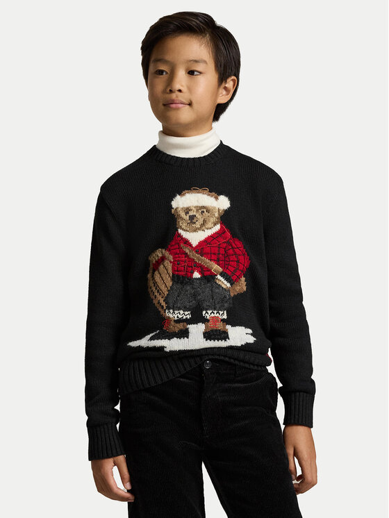 Polo Ralph Lauren Пуловер 323981629001 Черен Regular Fit цвят на ниска цена