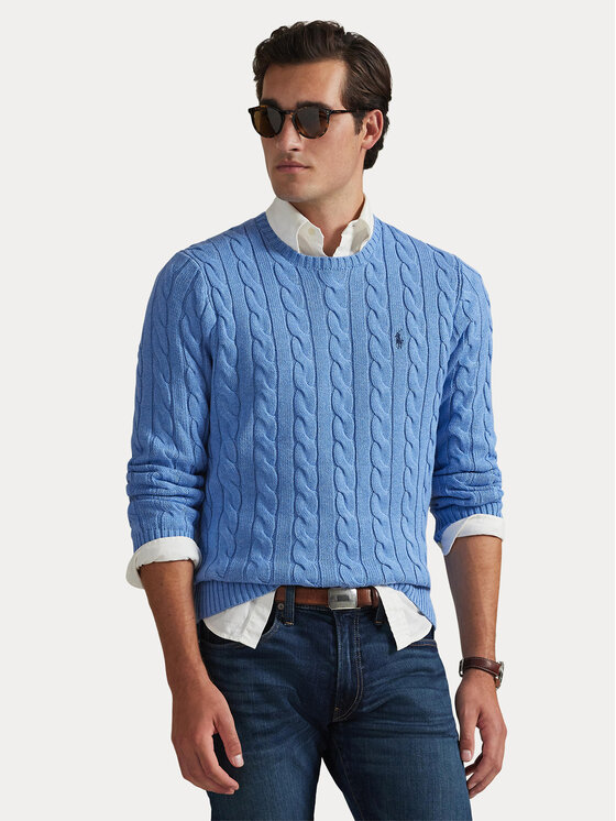 Polo Ralph Lauren Пуловер 710775885006 Син Regular Fit цвят на ниска цена