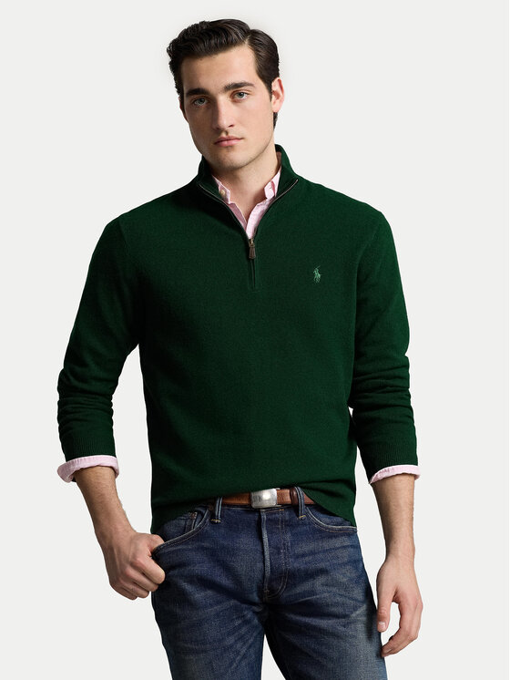Polo Ralph Lauren Пуловер 710876756014 Зелен Regular Fit цвят на ниска цена