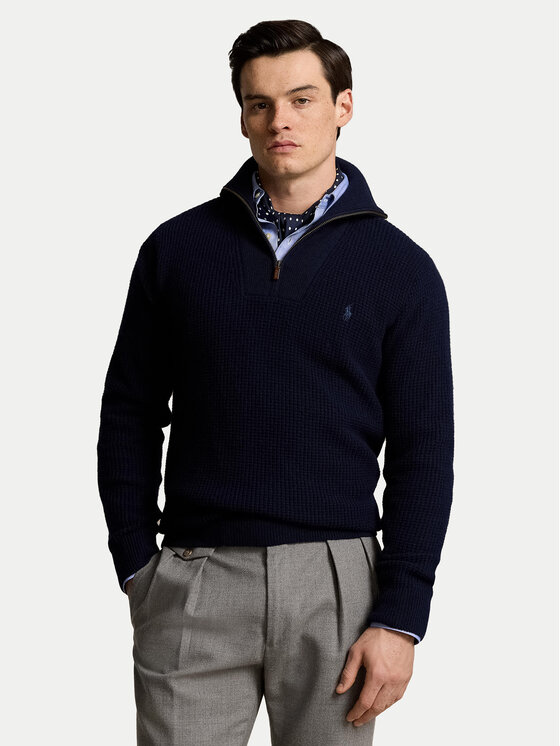 Polo Ralph Lauren Пуловер 710941101001 Тъмносин Regular Fit цвят на ниска цена