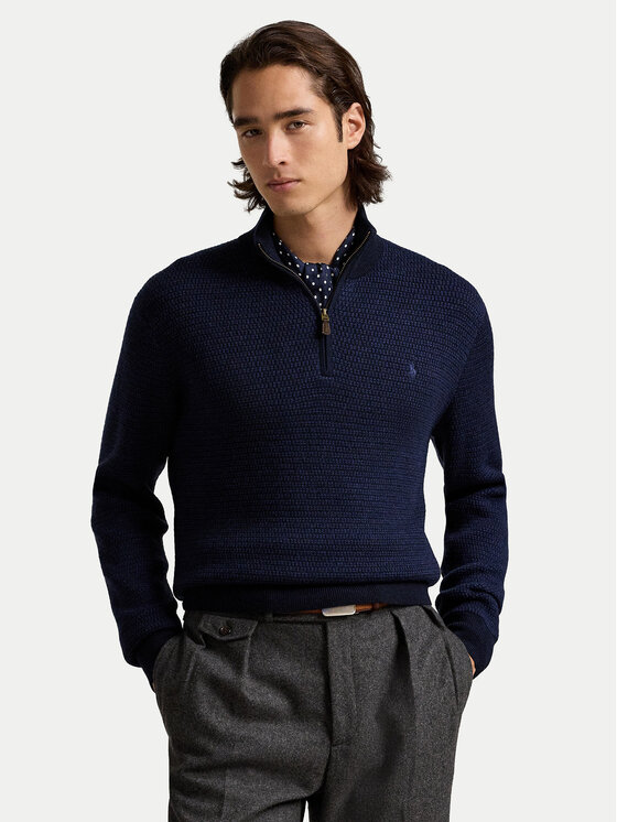 Polo Ralph Lauren Пуловер 710948865003 Тъмносин Regular Fit цвят на ниска цена