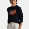 Polo Ralph Lauren Пуловер Hunter 323668285001 Тъмносин Regular Fit цвят на ниска цена