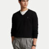 Polo Ralph Lauren Пуловер Ls Sf Vn Pp 710670789003 Черен Regular Fit цвят на ниска цена