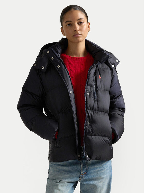 Polo Ralph Lauren Пухено яке 211932183001 Тъмносин Relaxed Fit цвят на ниска цена