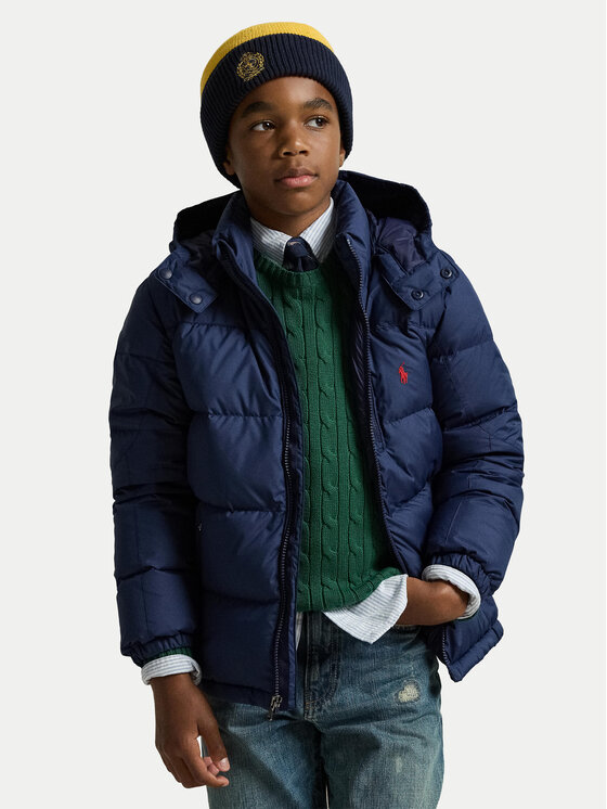 Polo Ralph Lauren Пухено яке 323969861002 Тъмносин Regular Fit цвят на ниска цена