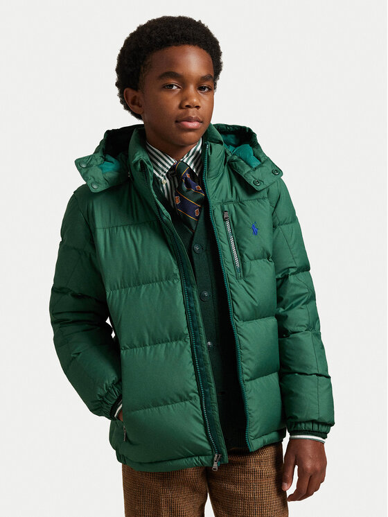 Polo Ralph Lauren Пухено яке 323969861004 Зелен Regular Fit цвят на ниска цена