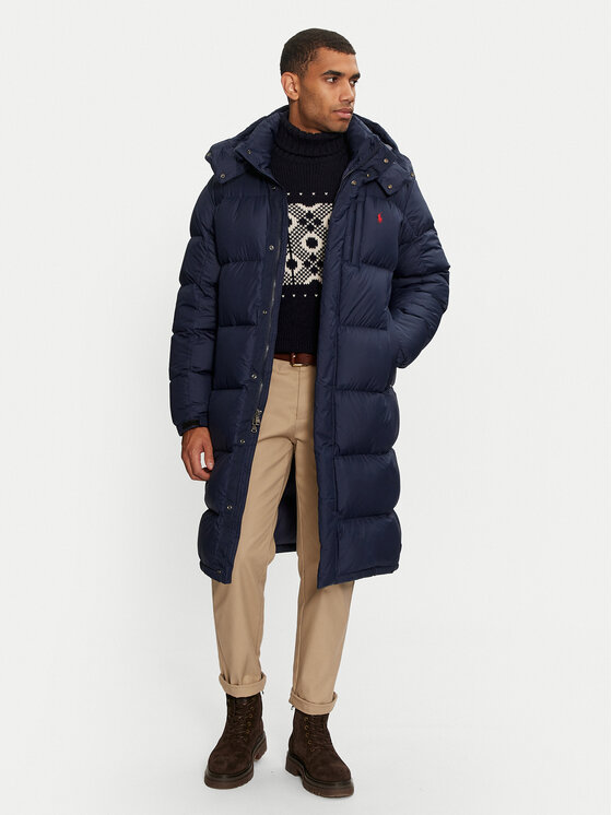 Polo Ralph Lauren Пухено яке 710962406001 Тъмносин Relaxed Fit цвят на ниска цена