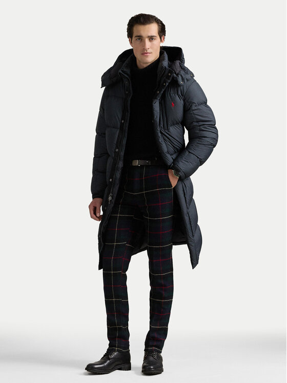Polo Ralph Lauren Пухено яке 710962406002 Черен Regular Fit цвят на ниска цена