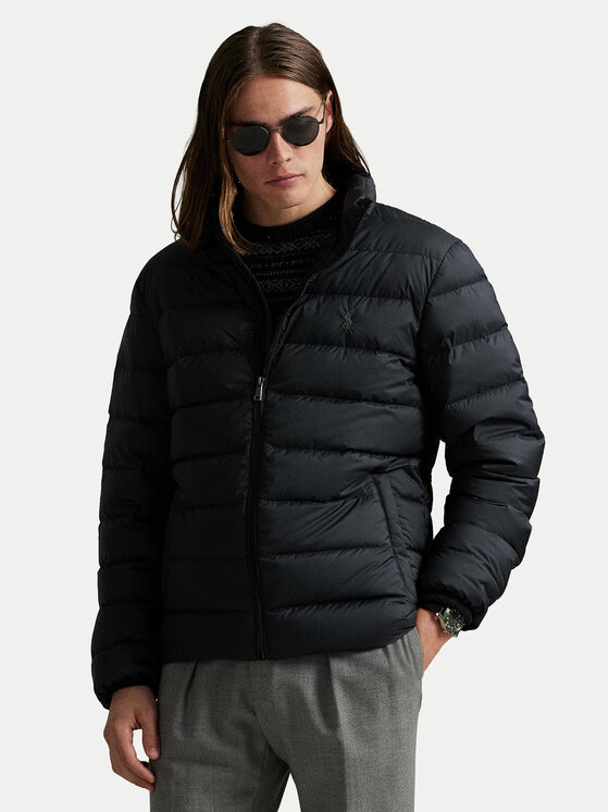Polo Ralph Lauren Пухено яке 710967774003 Черен Regular Fit цвят на ниска цена