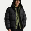 Polo Ralph Lauren Пухено яке 710967783003 Черен Regular Fit цвят на ниска цена