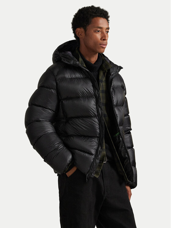 Polo Ralph Lauren Пухено яке 710968113002 Черен Regular Fit цвят на ниска цена