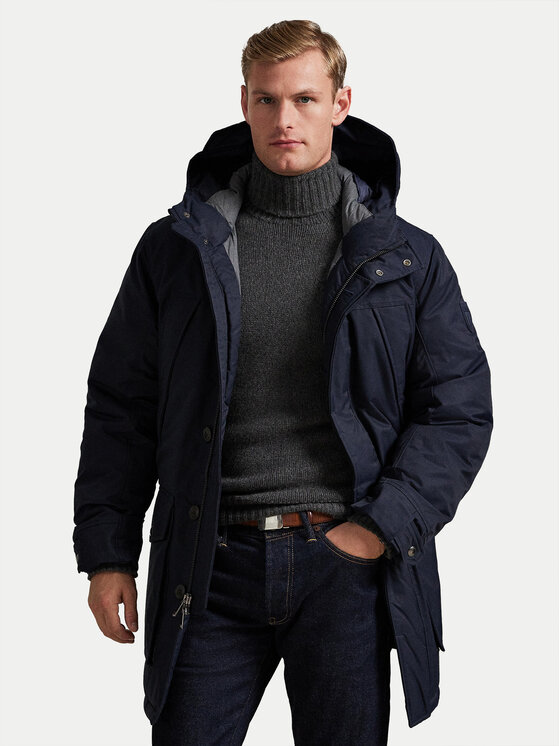 Polo Ralph Lauren Пухено яке 710968114001 Тъмносин Regular Fit цвят на ниска цена