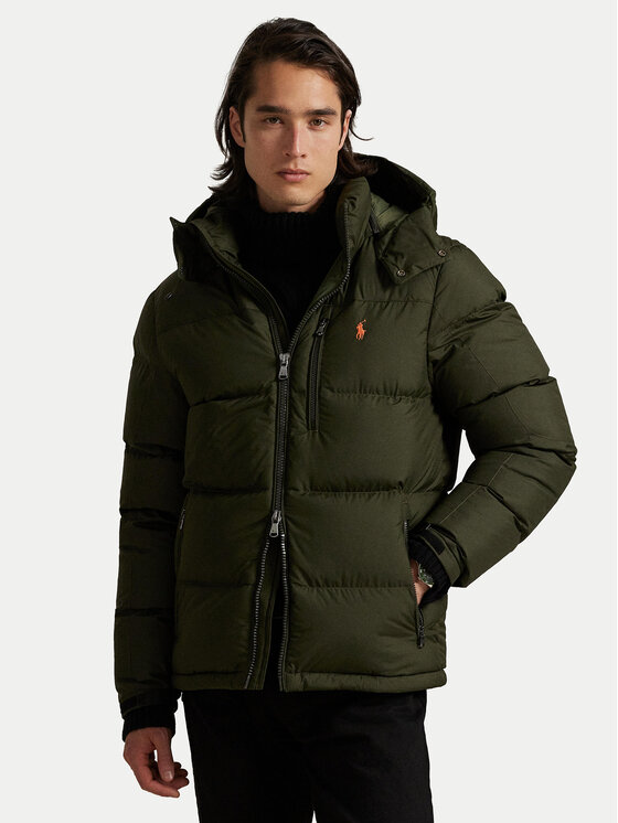Polo Ralph Lauren Пухено яке 710968278002 Зелен Regular Fit цвят на ниска цена