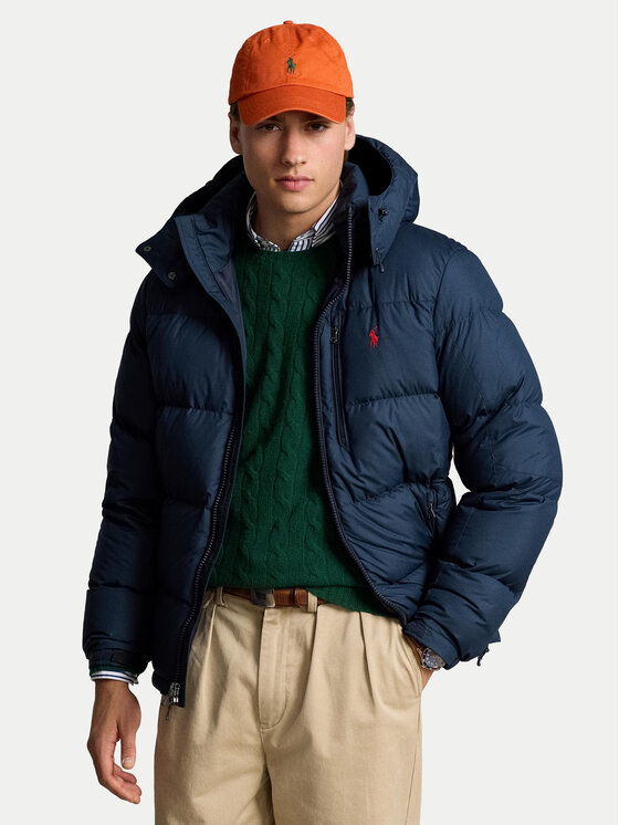 Polo Ralph Lauren Пухено яке 710968278003 Тъмносин Regular Fit цвят на ниска цена