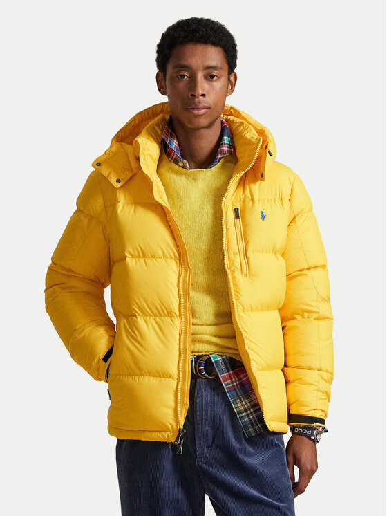 Polo Ralph Lauren Пухено яке 710968278009 Жълт Regular Fit цвят на ниска цена