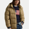 Polo Ralph Lauren Пухено яке 710968278010 Каки Regular Fit цвят на ниска цена