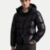 Polo Ralph Lauren Пухено яке 710968281001 Черен Regular Fit цвят на ниска цена