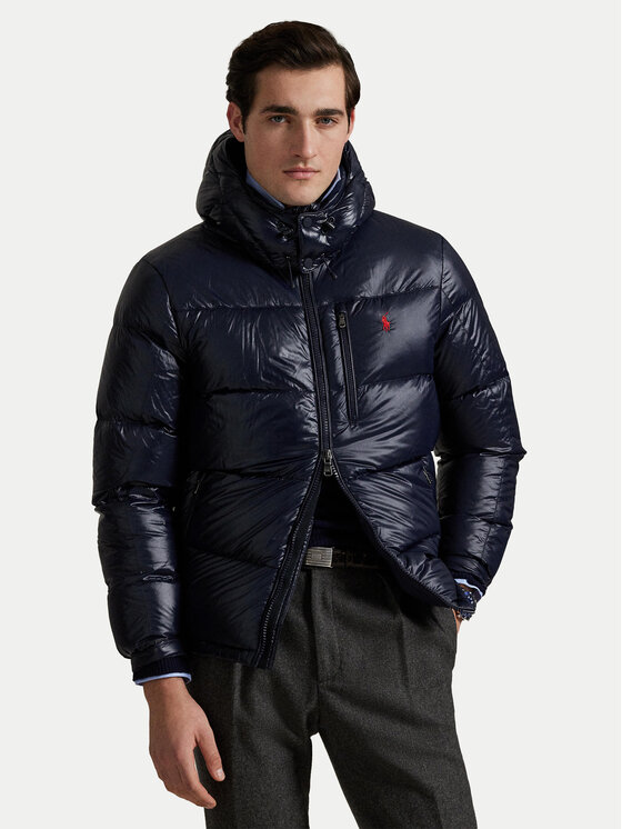 Polo Ralph Lauren Пухено яке 710968281002 Тъмносин Regular Fit цвят на ниска цена