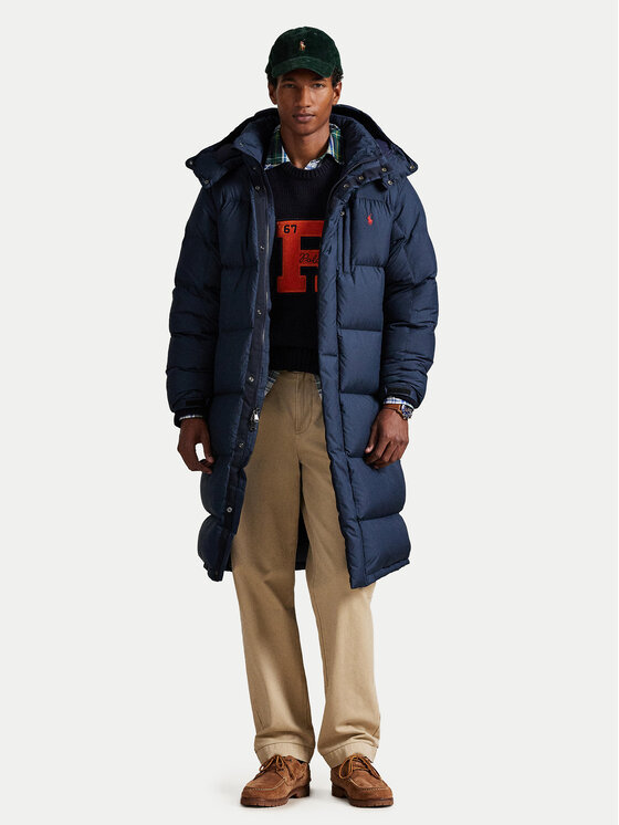 Polo Ralph Lauren Пухено яке 710P01338001 Тъмносин Regular Fit цвят на ниска цена