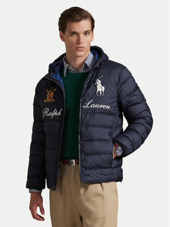 Polo Ralph Lauren Пухено яке 710P02584001 Тъмносин Regular Fit цвят на ниска цена
