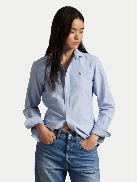 Polo Ralph Lauren Риза 211891377001 Син Regular Fit цвят на ниска цена