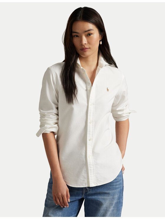 Polo Ralph Lauren Риза 211891377003 Бял Regular Fit цвят на ниска цена