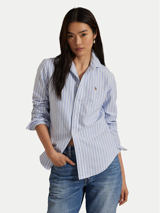 Polo Ralph Lauren Риза 211891377004 Син Regular Fit цвят на ниска цена