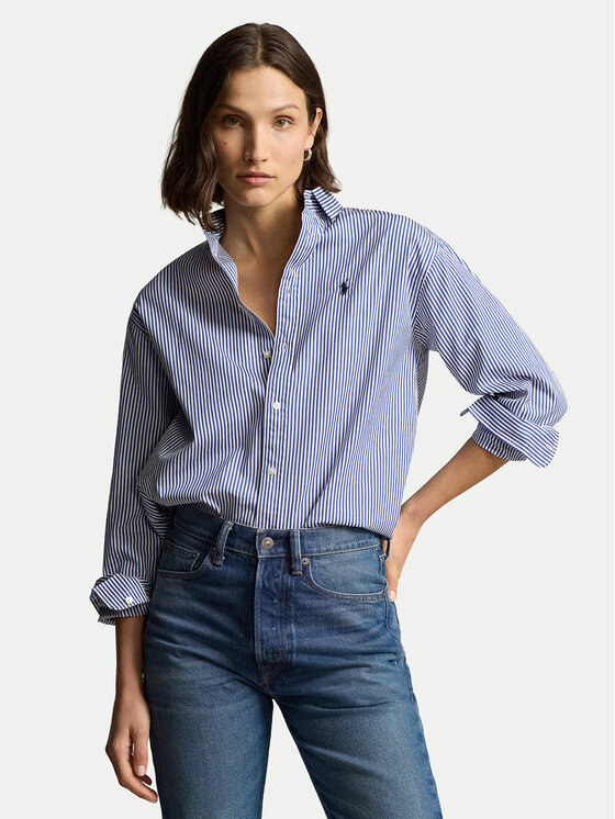 Polo Ralph Lauren Риза 211910743020 Син Regular Fit цвят на ниска цена