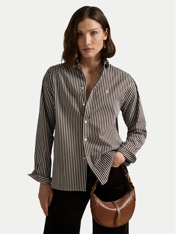 Polo Ralph Lauren Риза 211910743031 Кафяв Regular Fit цвят на ниска цена