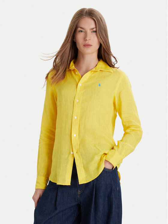 Polo Ralph Lauren Риза 211970730 Жълт Classic Fit цвят на ниска цена