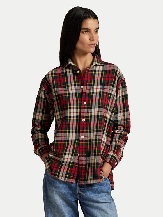 Polo Ralph Lauren Риза 211978159003 Червен Relaxed Fit цвят на ниска цена