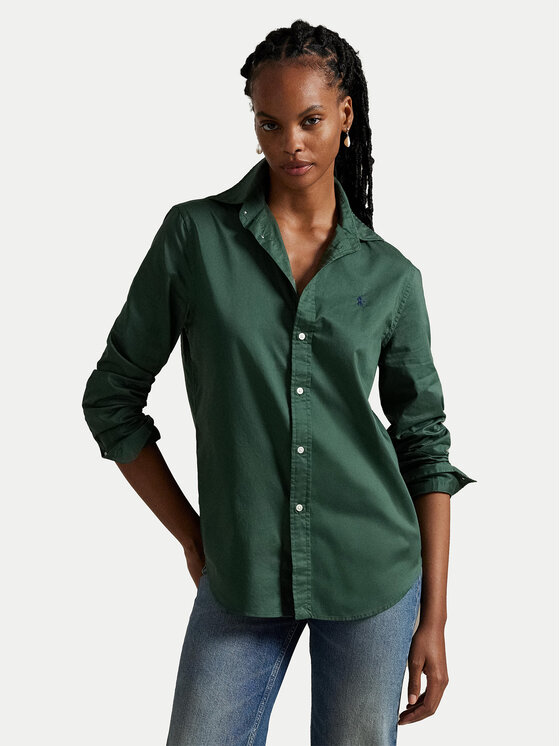 Polo Ralph Lauren Риза 211A92177004 Зелен Classic Fit цвят на ниска цена