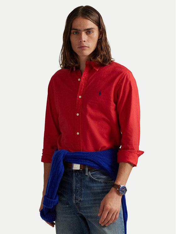 Polo Ralph Lauren Риза 710804257061 Червен Slim Fit цвят на ниска цена