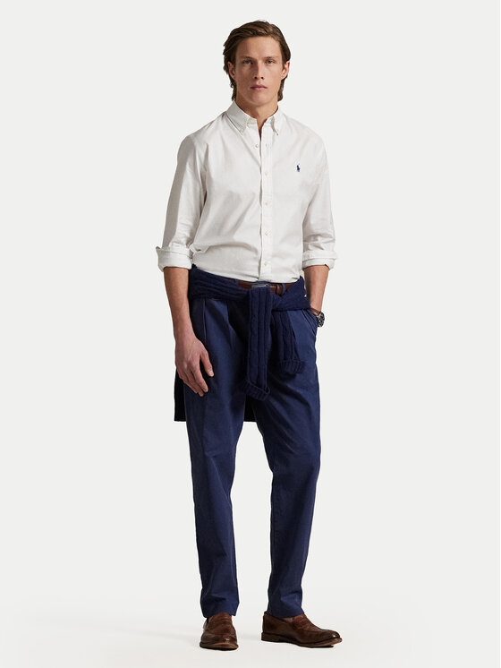 Polo Ralph Lauren Риза 710829480002 Бял Custom Fit цвят на ниска цена