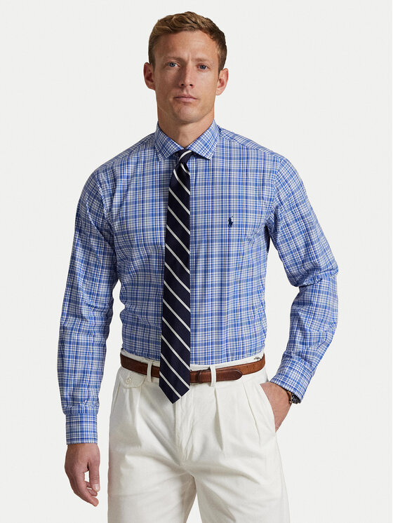Polo Ralph Lauren Риза 710966474001 Син Classic Fit цвят на ниска цена