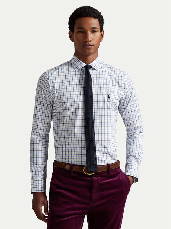 Polo Ralph Lauren Риза 710974534008 Светлосиньо Custom Fit цвят на ниска цена