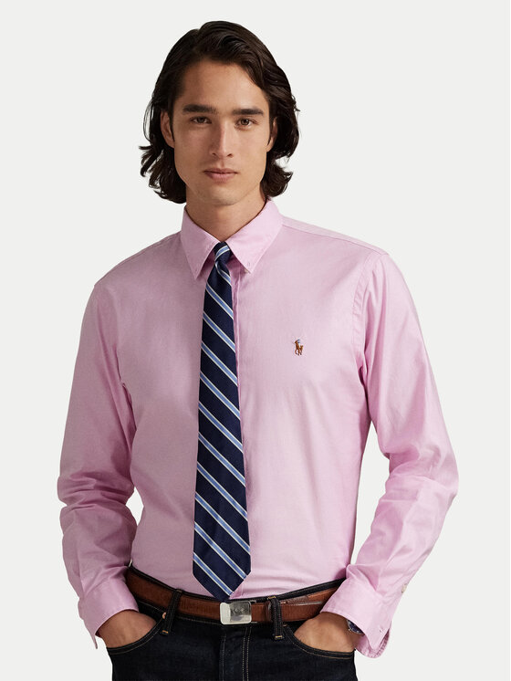 Polo Ralph Lauren Риза 710P06688003 Розов Custom Fit цвят на ниска цена
