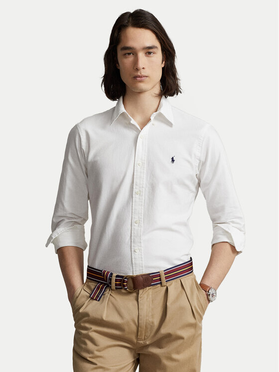 Polo Ralph Lauren Риза Bsr 710772290 Бял Custom Fit цвят на ниска цена