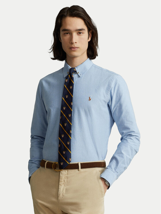 Polo Ralph Lauren Риза Cupdppcs 710792041002 Светлосиньо Custom Fit цвят на ниска цена