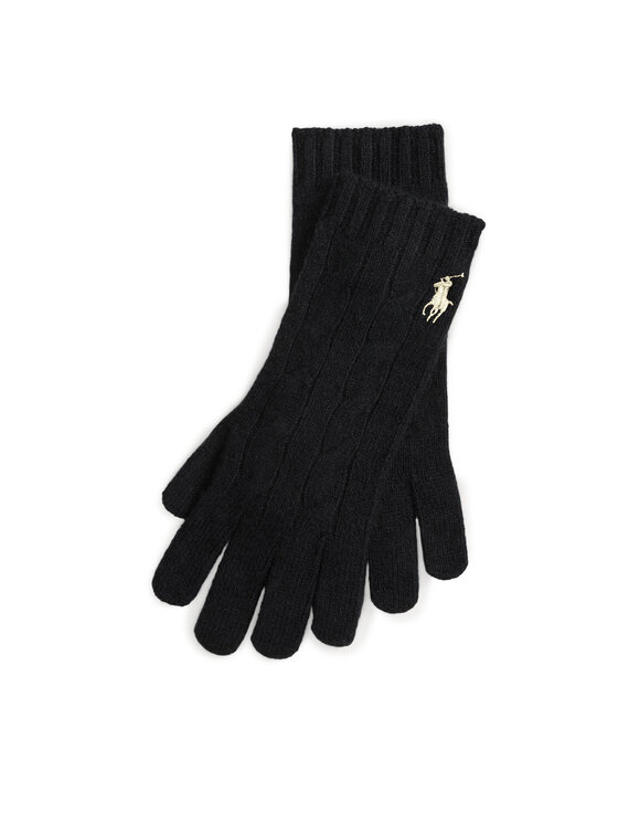 Polo Ralph Lauren Ръкавици 455981440001 Черен цвят на ниска цена